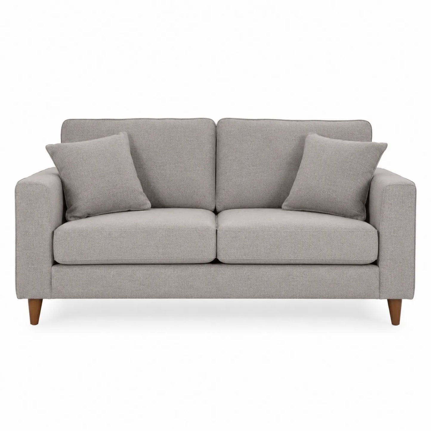 2-Sitzer Sofa Polyester Hellgrau