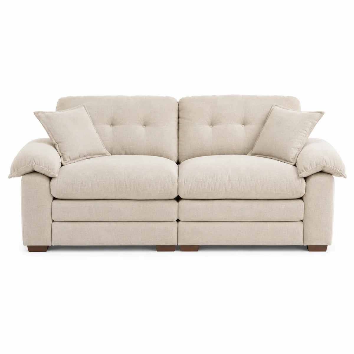 2-Sitzer Sofa Leinen Beige 180 cm
