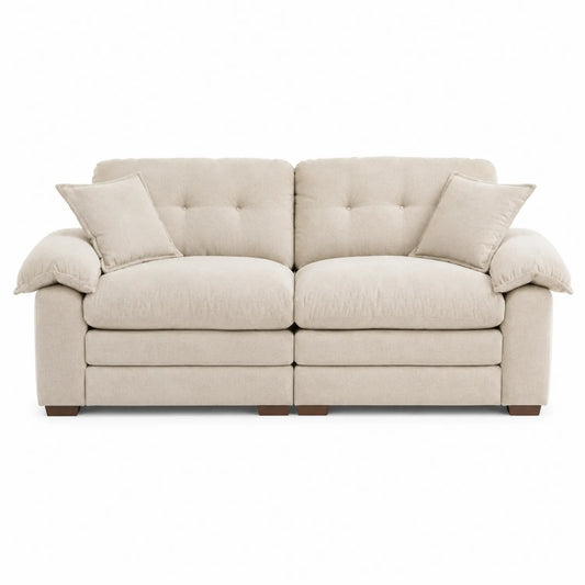 2-Sitzer Sofa Leinen Beige 180 cm