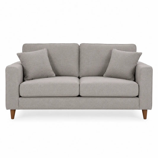 2-Sitzer Sofa Polyester Hellgrau
